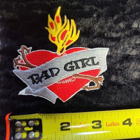 Vintage Bad Girl Sacred Heart and Dagger Patch New Old Stock - Picture 3 of 3